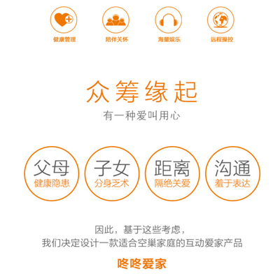 为爱而生的智能健康管家，咚咚爱家让我们在一起